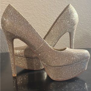Sparkly Gold Heels